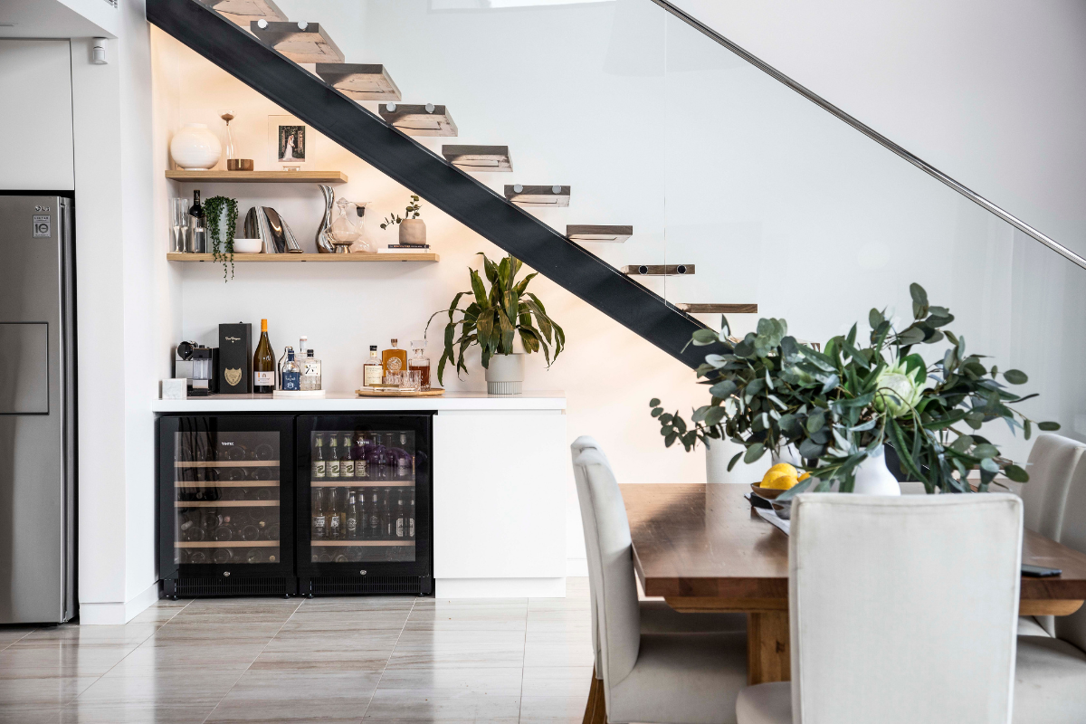 Integrated lighting audio and smart home technology in luxury residence
