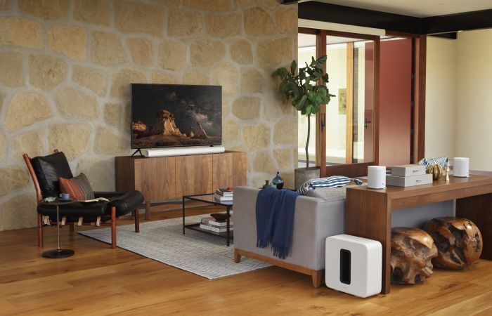 sonos products in living room