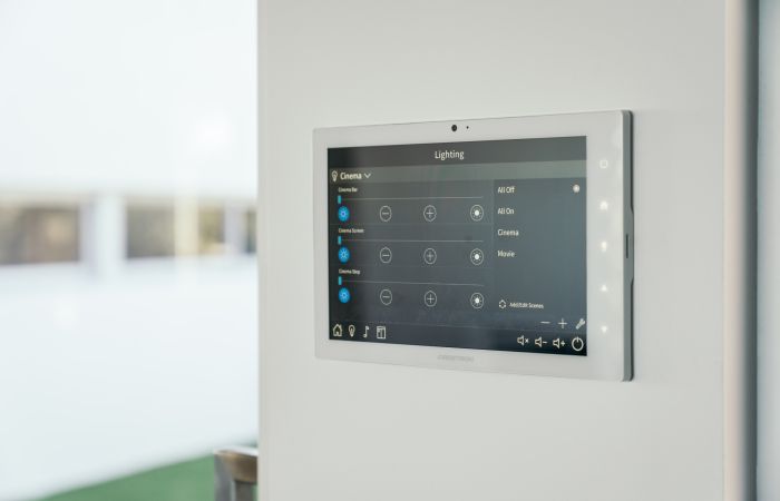 crestron lighting control panel